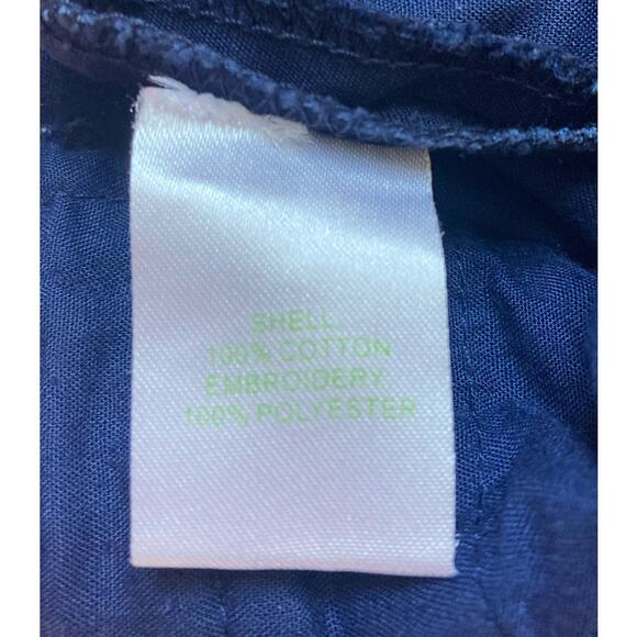 Lilly Pulitzer Embroidered Turtle Mini Skirt Size 8 Navy Preppy Pockets Cotton - Picture 8 of 9